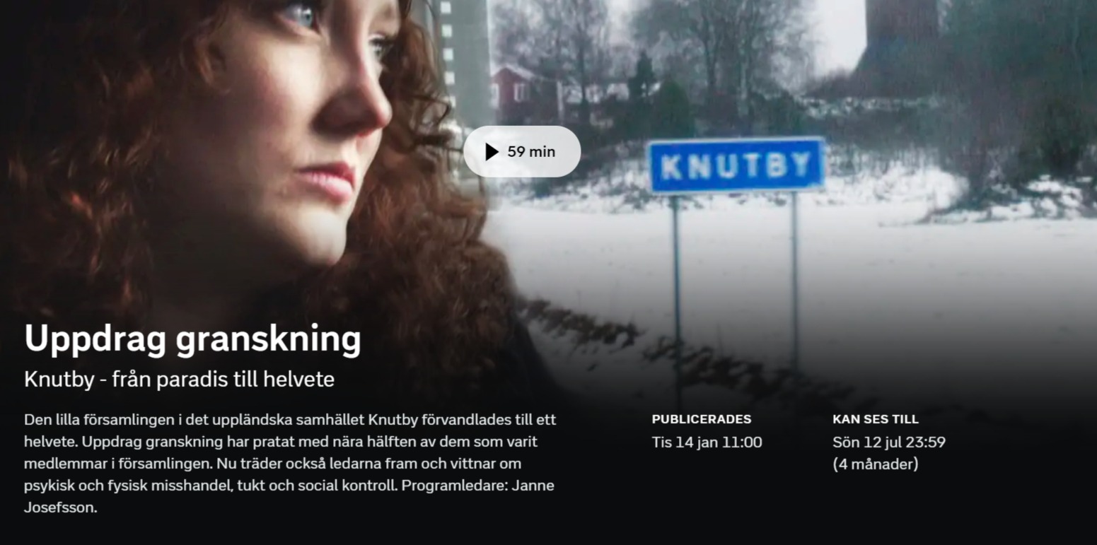 Uppdrag granskning - Knutby - från paradis till helvete SVT Play